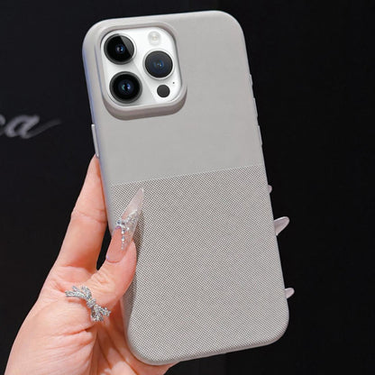 For iPhone 13 Pro Imitation Dot-texture TPU Phone Case - Gray - SYA003421118C