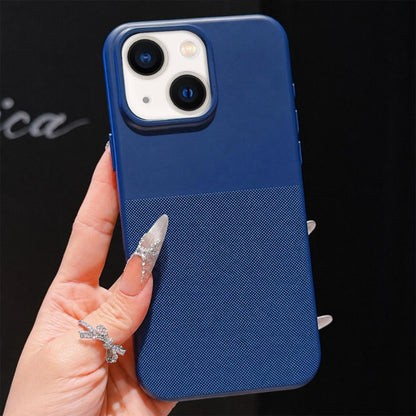 For iPhone 13 Imitation Dot-texture TPU Phone Case - Blue - SYA003421119A