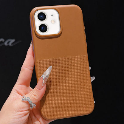 For iPhone 11 Imitation Dot-texture TPU Phone Case - Brown - SYA003421124D