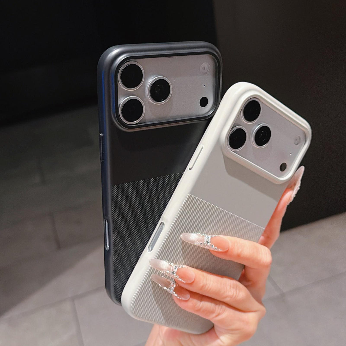 For iPhone 14 Pro Imitation Dot-texture TPU Phone Case - Blue - SYA003421115A