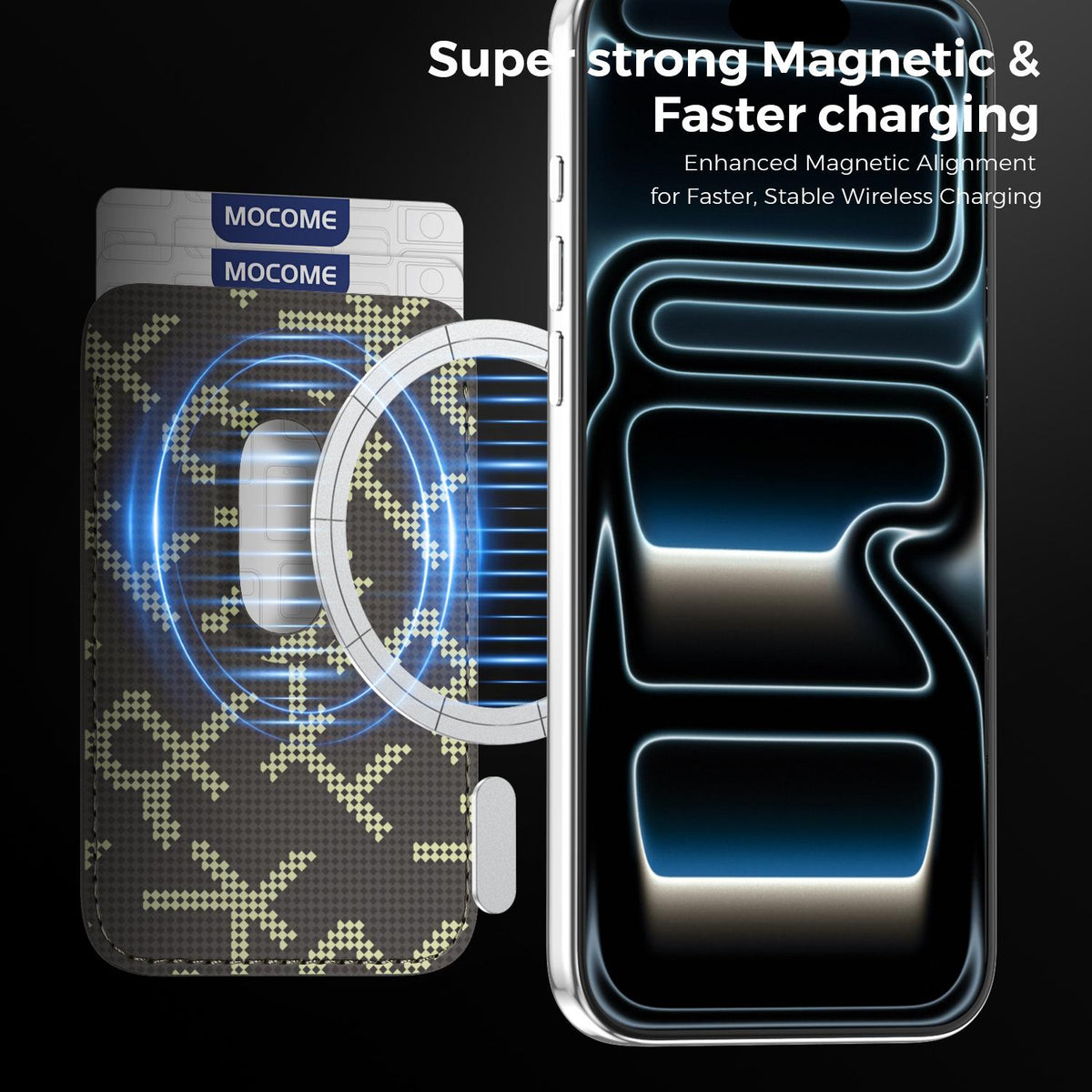 For iPhone 17 Pro Max MOCOME Aramid Fabric Texture Card Bag Magnetic Phone Case - Brown - SYA003421201F