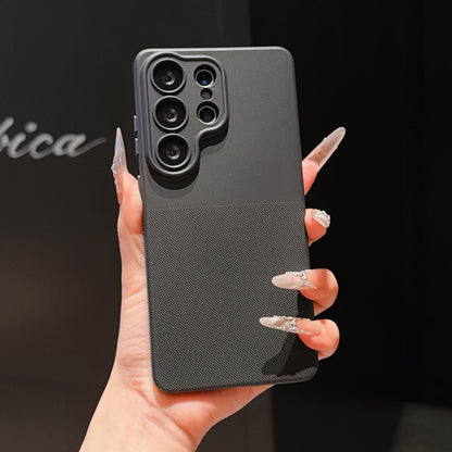 For Galaxy S25 Ultra 5G Imitation Dot-texture TPU Phone Case - Black - SYA003421411E