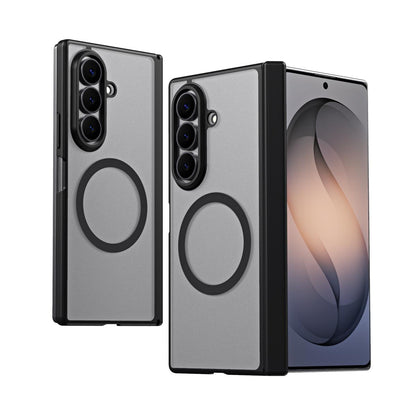 For Galaxy Z Fold7 5G Star Hinge Frame-integrated Film Magnetic Phone Case - Black - SYA003425605A