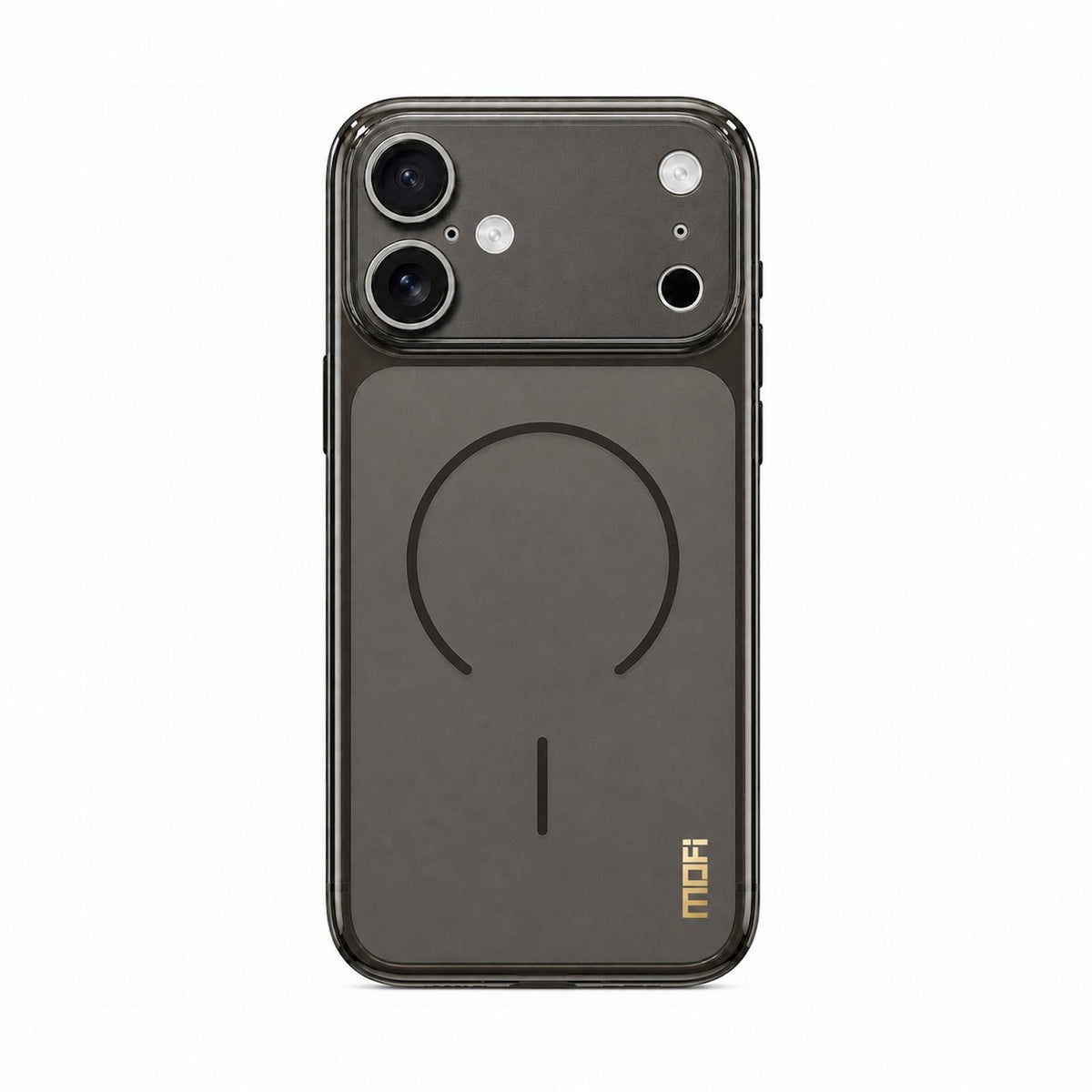 For iPhone 18 MOFI Minimal Series Frosted Semi-Transparen TPU Phone Case with Lens Film - Black - SYA003426007A