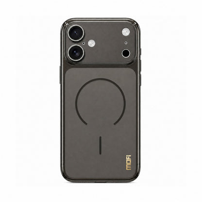 For iPhone 18 MOFI Minimal Series Frosted Semi-Transparen TPU Phone Case with Lens Film - Black - SYA003426007A