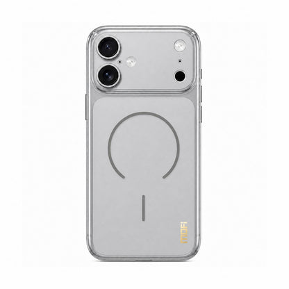For iPhone 18 MOFI Minimal Series Frosted Semi-Transparen TPU Phone Case with Lens Film - Gray - SYA003426007C