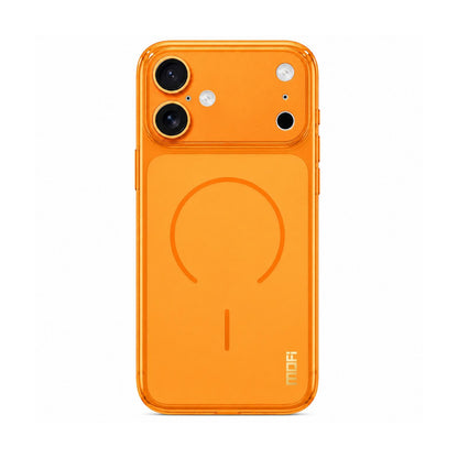 For iPhone 18 MOFI Minimal Series Frosted Semi-Transparen TPU Phone Case with Lens Film - Orange - SYA003426007D
