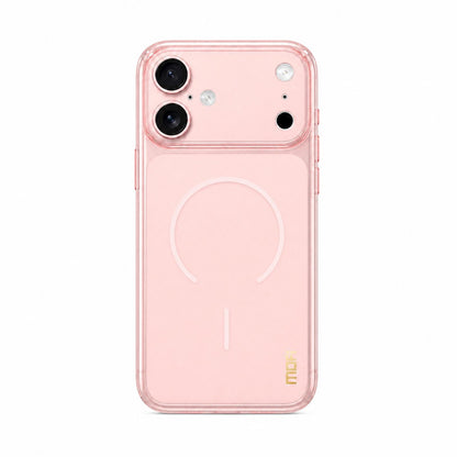 For iPhone 18 MOFI Minimal Series Frosted Semi-Transparen TPU Phone Case with Lens Film - Pink - SYA003426007E