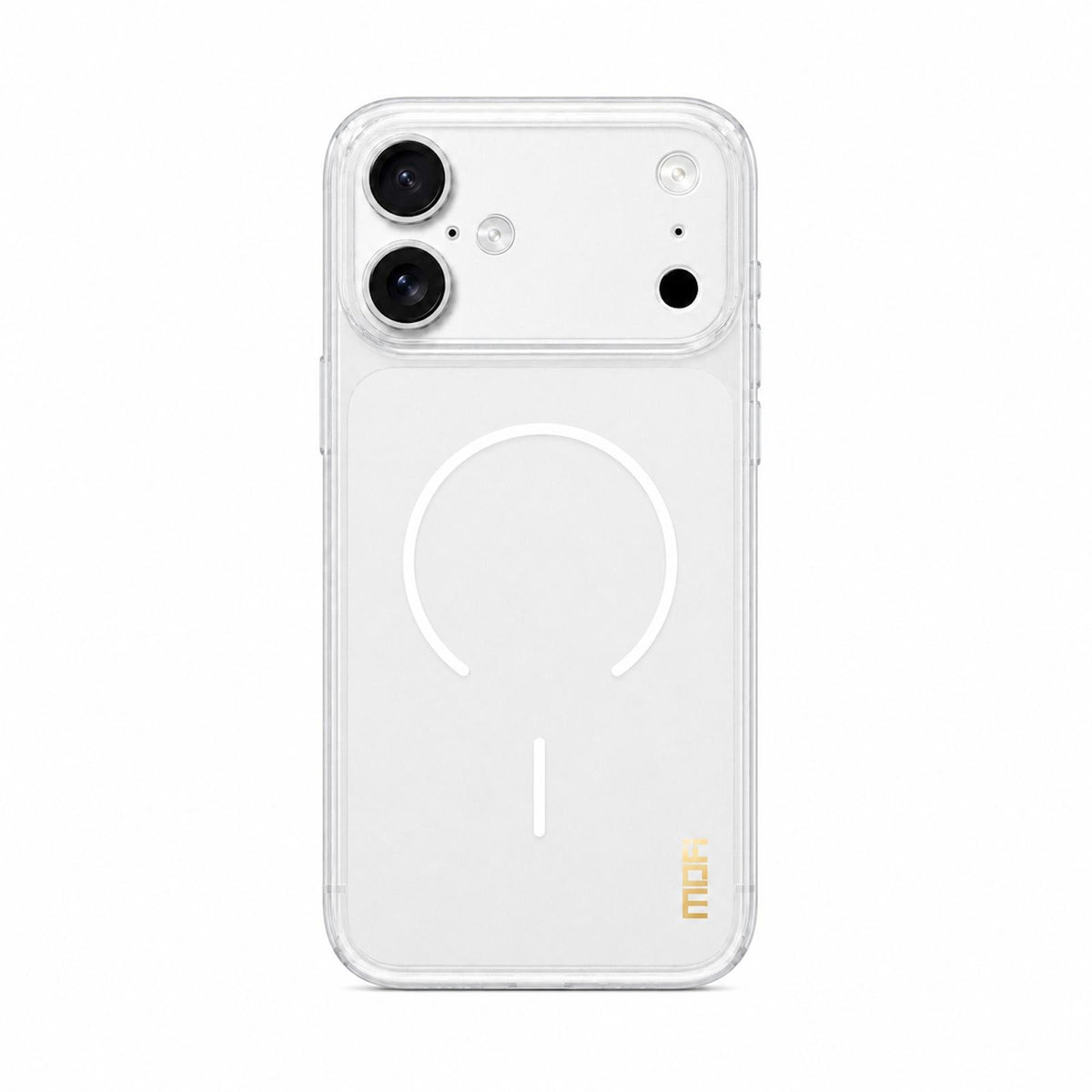 For iPhone 18 MOFI Minimal Series Frosted Semi-Transparen TPU Phone Case with Lens Film - white - SYA003426007F
