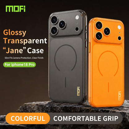 For iPhone 18 Pro MOFI Minimal Series Frosted Semi-Transparen TPU Phone Case with Lens Film - Pink - SYA003426008E