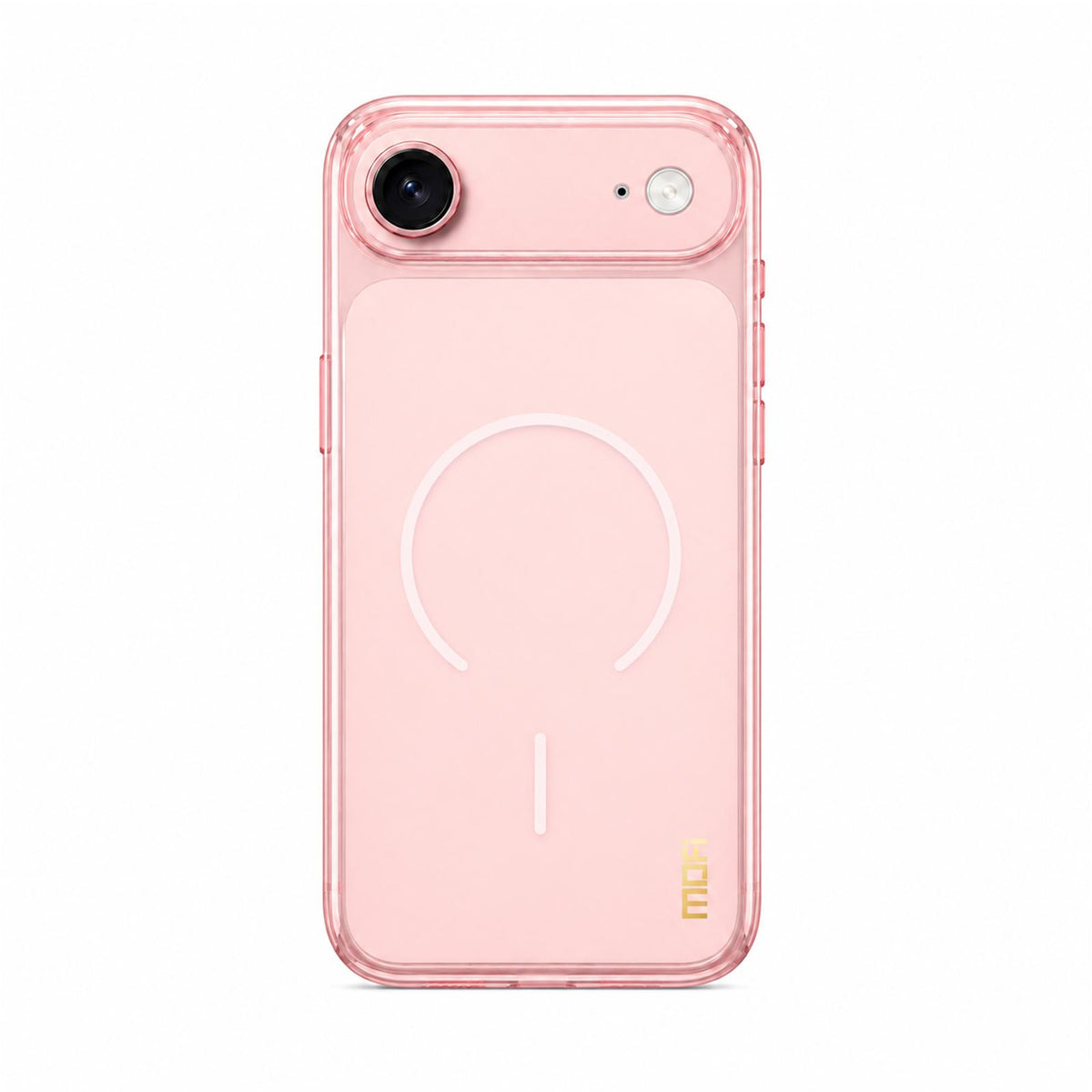 For iPhone Air MOFI Minimal Series Frosted Semi-Transparen TPU Phone Case with Lens Film - Pink - SYA003426011E