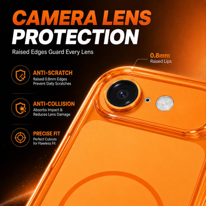 For iPhone 16e / 17e MOFI Minimal Series Frosted Semi-Transparen TPU Phone Case with Lens Film - Black - SYA003426012A