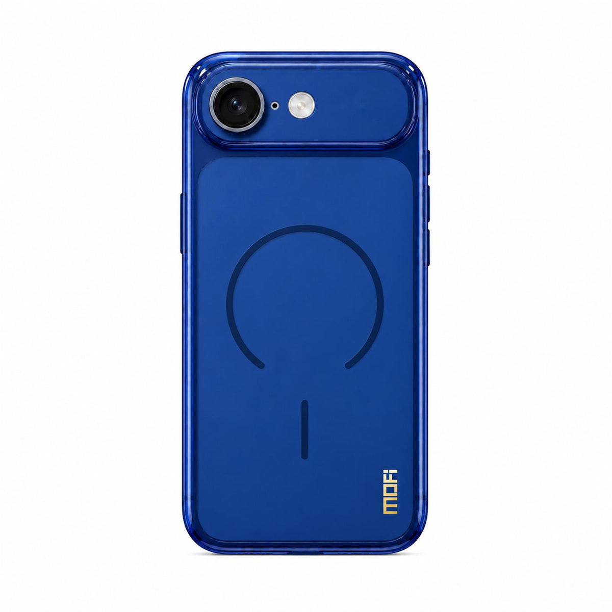For iPhone 16e / 17e MOFI Minimal Series Frosted Semi-Transparen TPU Phone Case with Lens Film - Blue - SYA003426012B