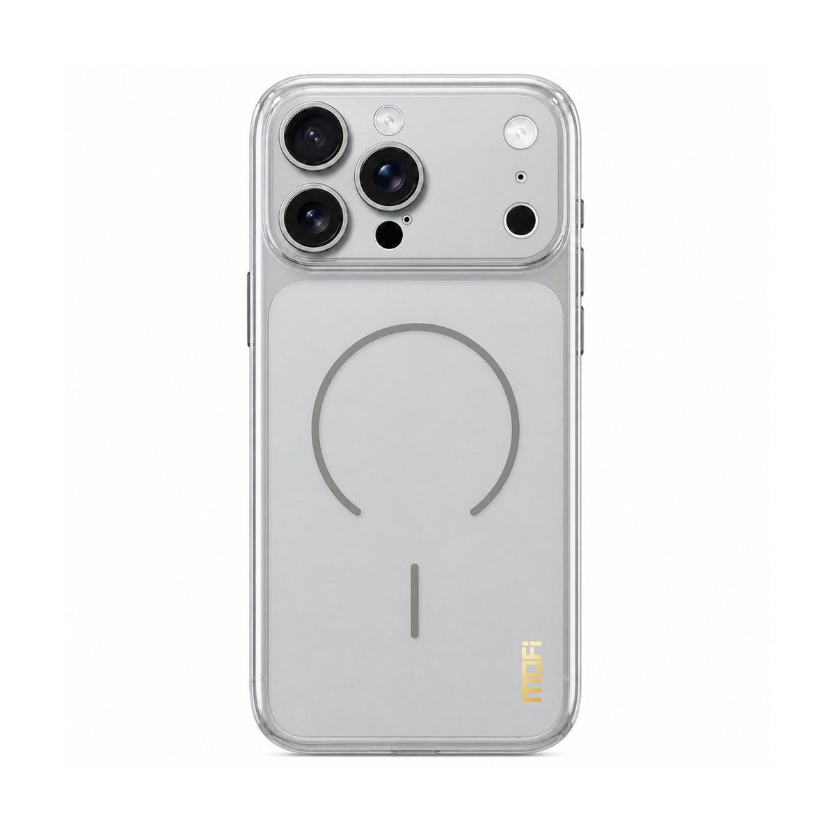 For iPhone 16 Pro MOFI Minimal Series Frosted Semi-Transparen TPU Phone Case with Lens Film - Gray - SYA003426013C