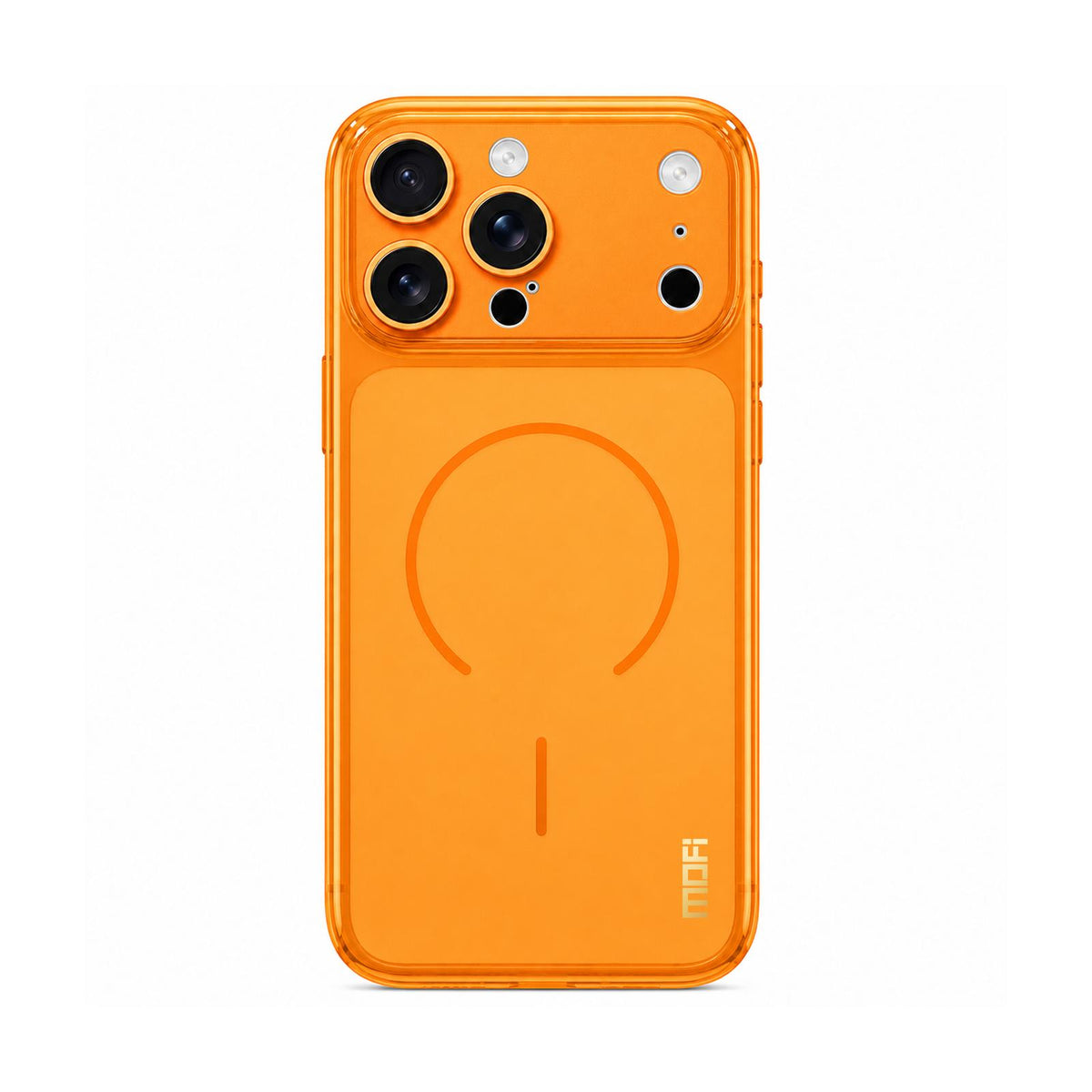 For iPhone 16 Pro MOFI Minimal Series Frosted Semi-Transparen TPU Phone Case with Lens Film - Orange - SYA003426013D