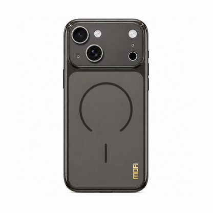 For iPhone 15 MOFI Minimal Series Frosted Semi-Transparen TPU Phone Case with Lens Film - Black - SYA003426014A