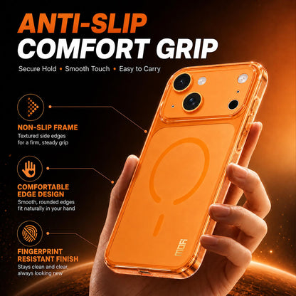 For iPhone 15 MOFI Minimal Series Frosted Semi-Transparen TPU Phone Case with Lens Film - Gray - SYA003426014C