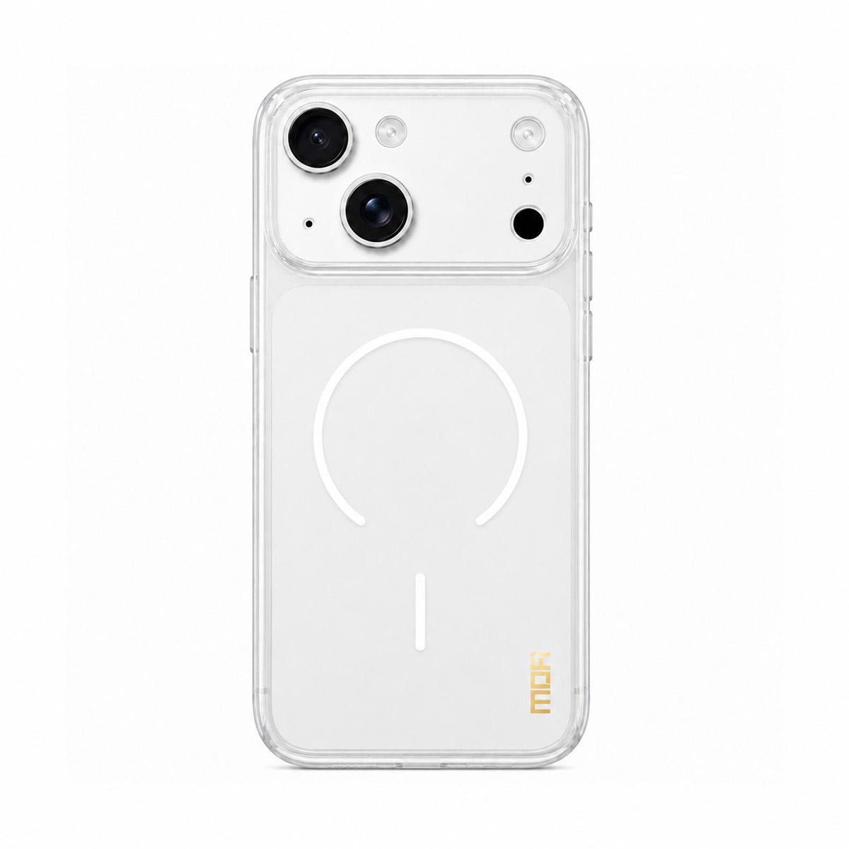 For iPhone 15 MOFI Minimal Series Frosted Semi-Transparen TPU Phone Case with Lens Film - white - SYA003426014F