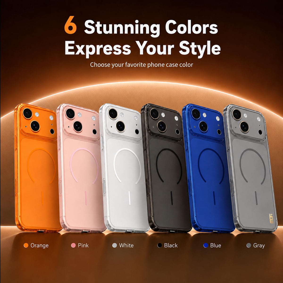 For iPhone 15 MOFI Minimal Series Frosted Semi-Transparen TPU Phone Case with Lens Film - white - SYA003426014F