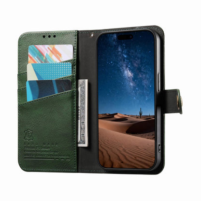 For Honor Play 80 Plus 5G Splicing Zipper Wallet Vegan Leather Phone Case with Strap(Green)