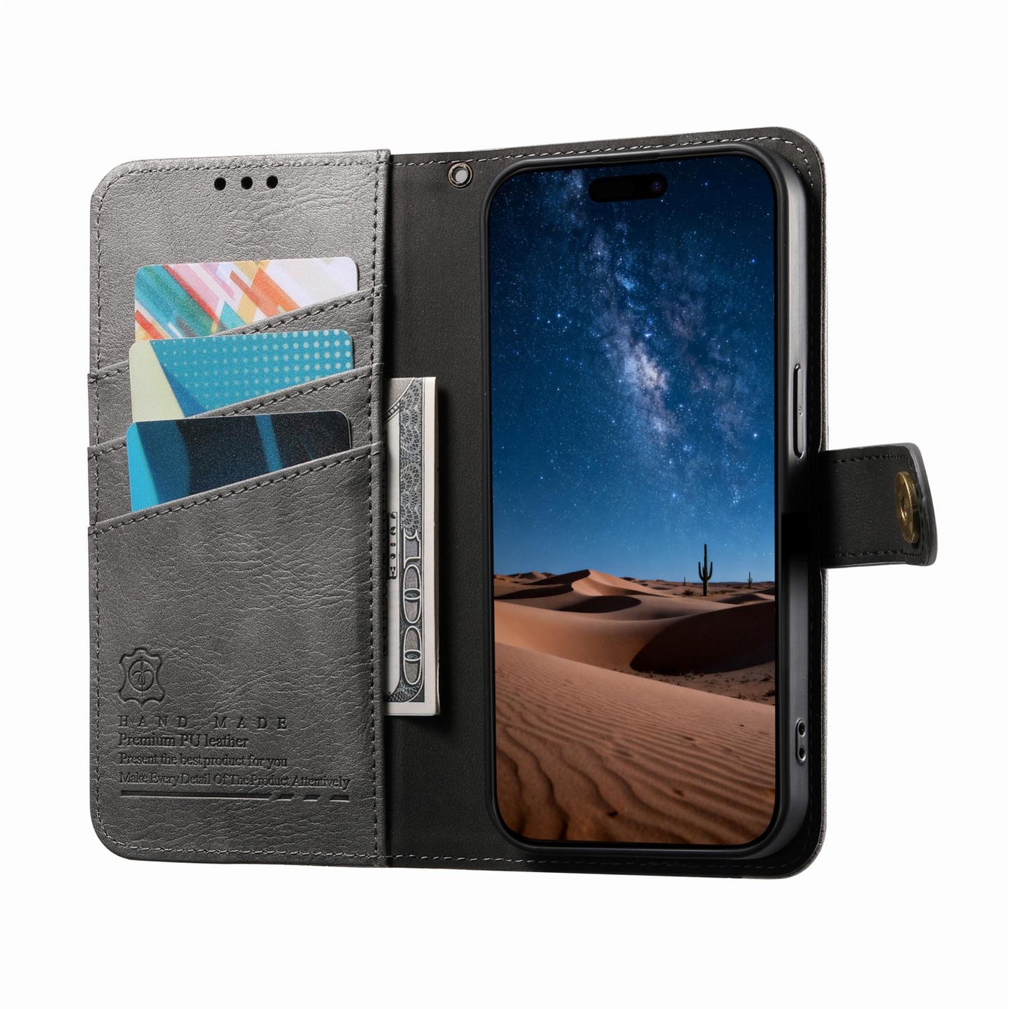 For Honor Play 80 Plus 5G Splicing Zipper Wallet Vegan Leather Phone Case with Strap(Gray)