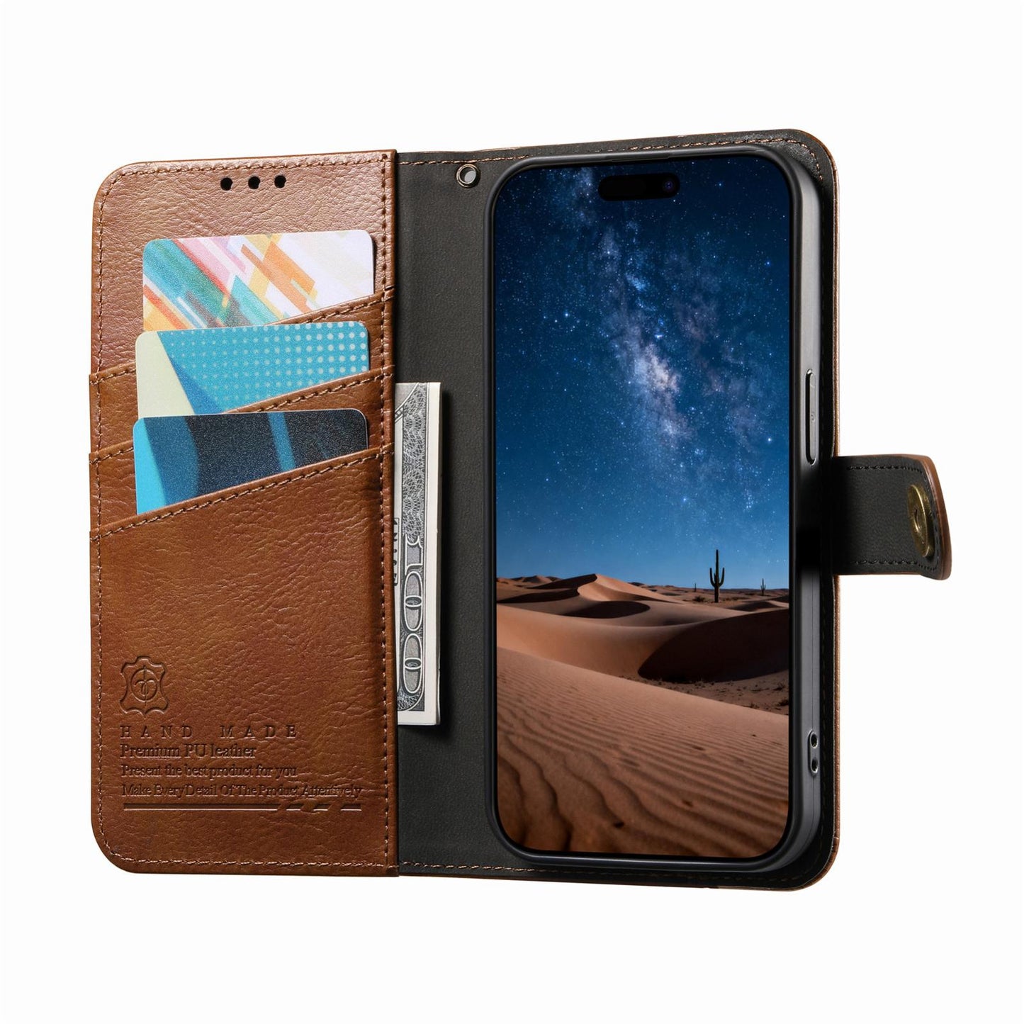 For Honor Play 80 Plus 5G Splicing Zipper Wallet Vegan Leather Phone Case with Strap(Brown)
