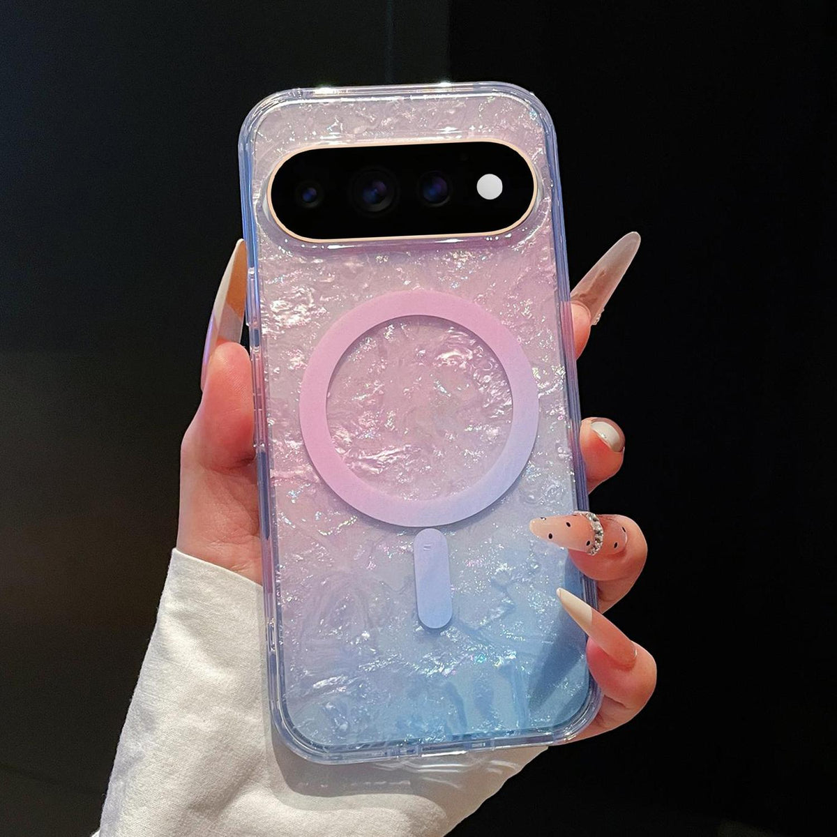 For Google Pixel 11 / 11 Pro Dreamy Ocean Gradient Magnetic Phone Case - Dreamy Pink - SYA003434901C