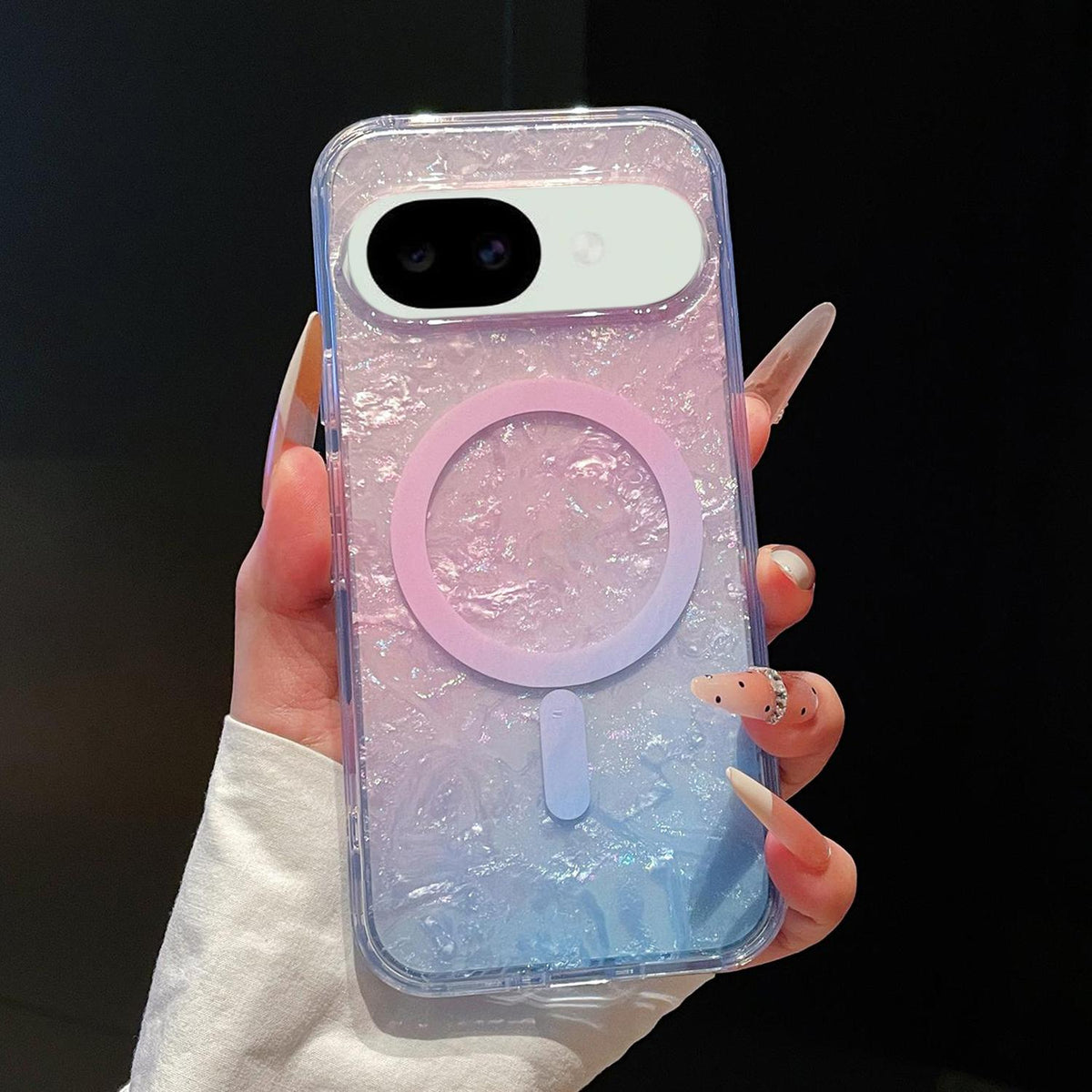 For Google Pixel 10a Dreamy Ocean Gradient Magnetic Phone Case - Dreamy Pink - SYA003434905C