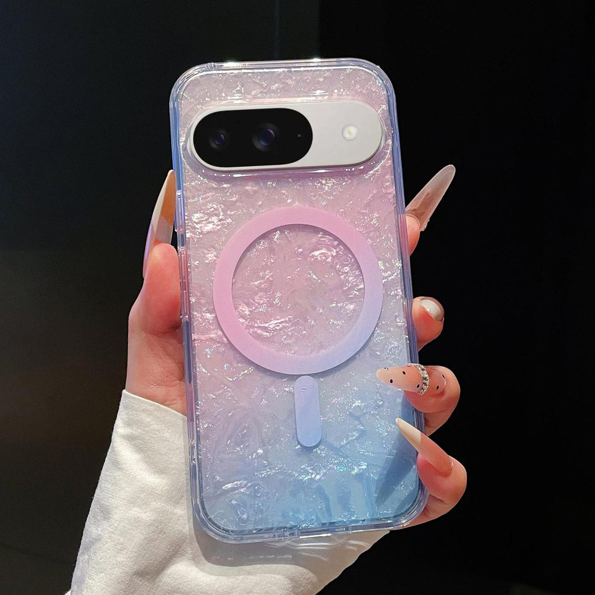 For Google Pixel 9 / 9 Pro Dreamy Ocean Gradient Magnetic Phone Case - Dreamy Pink - SYA003434906C