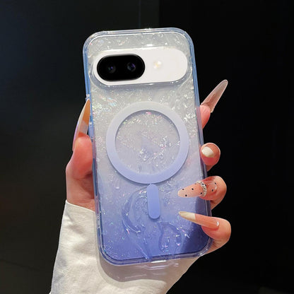 For Google Pixel 9a Dreamy Ocean Gradient Magnetic Phone Case - Aurora Purple - SYA003434908D