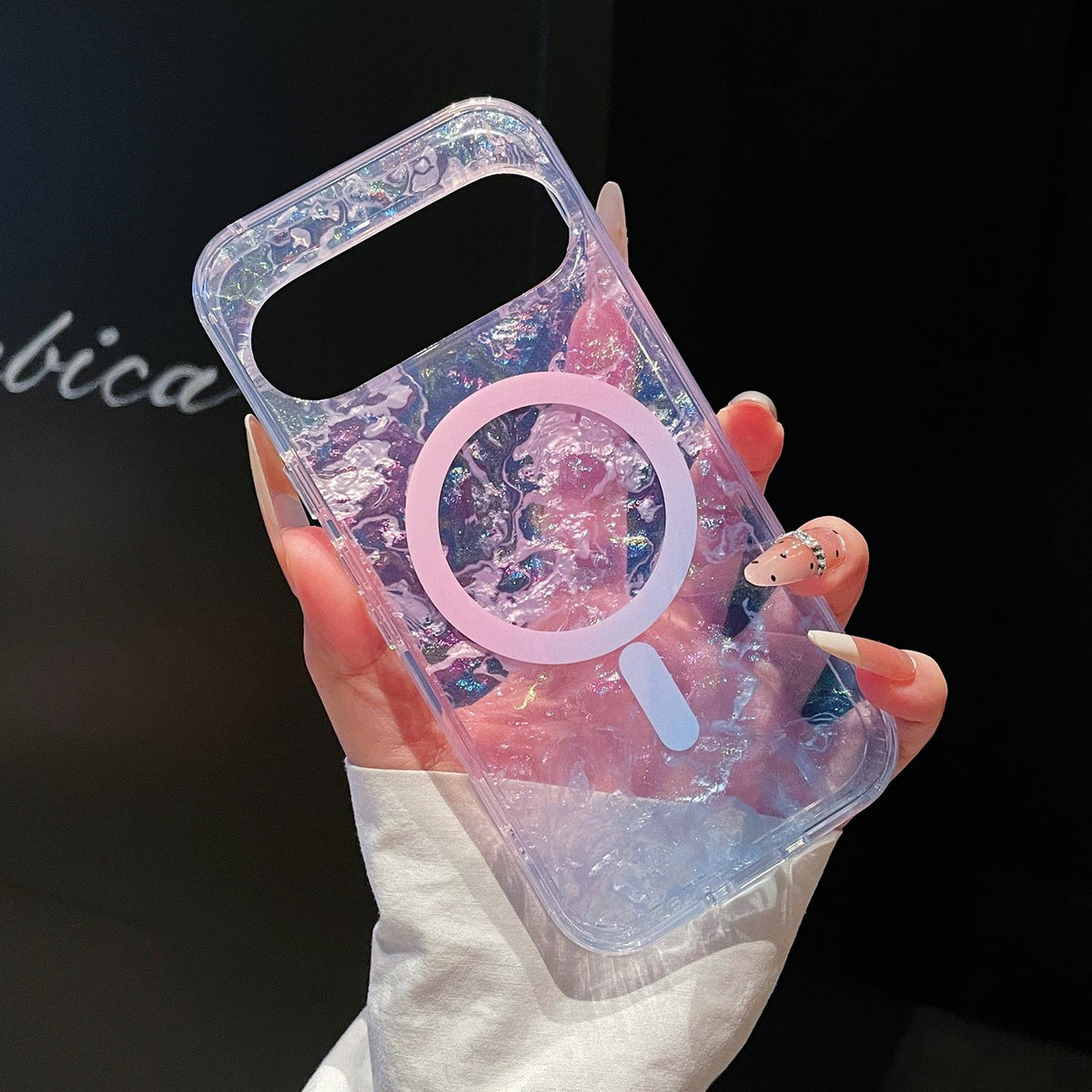 For Google Pixel 9 Pro XL Dreamy Ocean Gradient Magnetic Phone Case - Sunset Orange - SYA003434907A