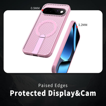 For Google Pixel 11 Kalebol Honeycomb Cooling MagSafe Holder Phone Case - Cherry Blossom Pink - SYA003435703E