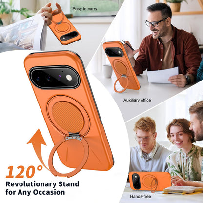 For Google Pixel 11 Pro XL Kalebol Magnetic MagSafe Rotation Holder PC Phone Case(Orange)