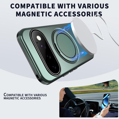 For Google Pixel 11 Pro XL Kalebol Magnetic MagSafe Rotation Holder PC Phone Case(Grey Green)