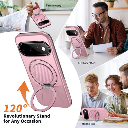 For Google Pixel 11 Pro Kalebol Magnetic MagSafe Rotation Holder PC Phone Case(Pink)