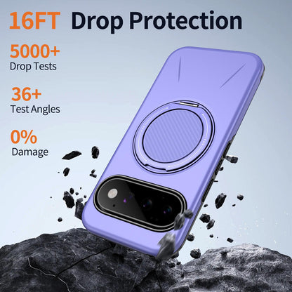 For Google Pixel 11 Pro Kalebol Magnetic MagSafe Rotation Holder PC Phone Case(Lilac)