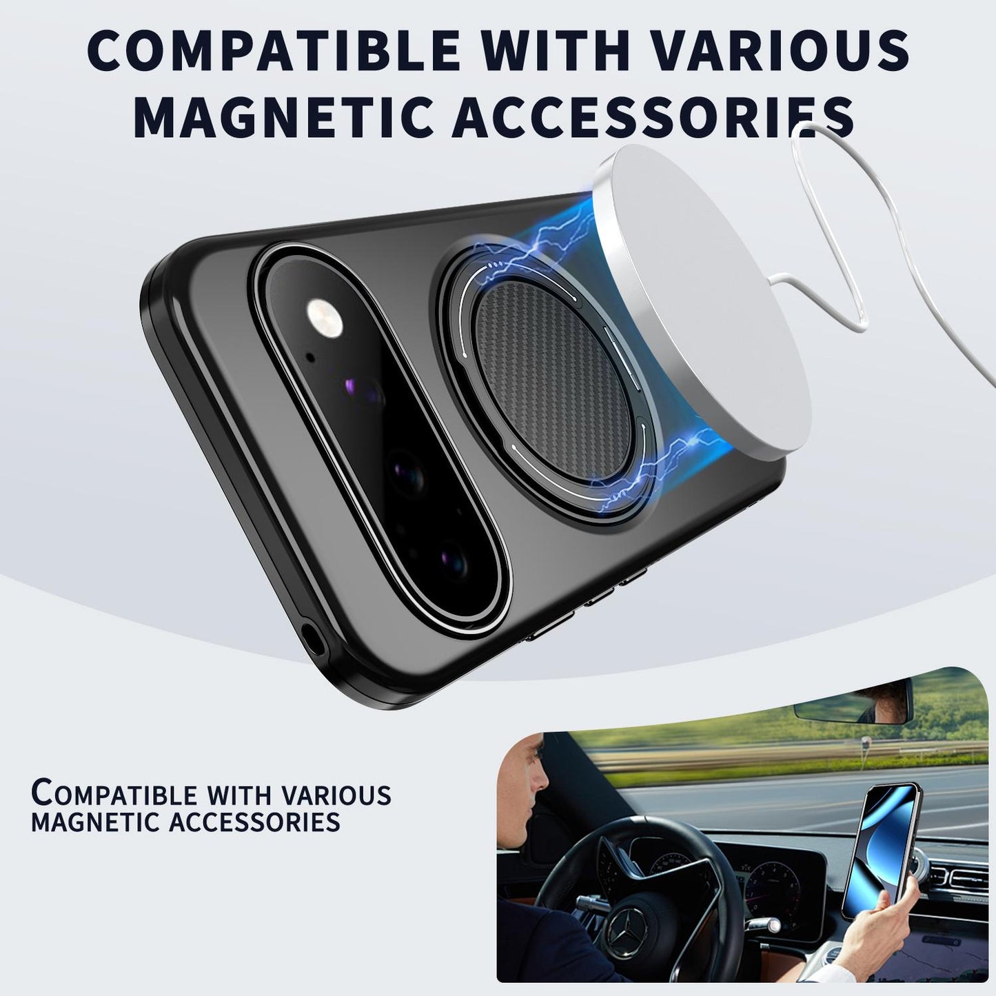 For Google Pixel 11 Kalebol Magnetic MagSafe Rotation Holder PC Phone Case(Black)