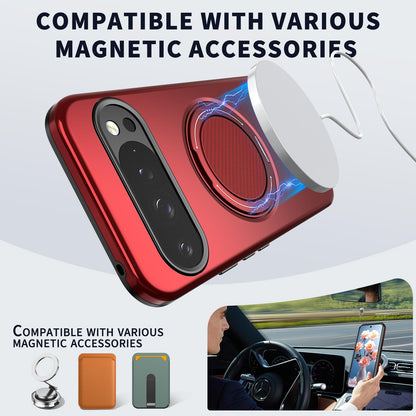 For Google Pixel 10 Pro XL Kalebol Magnetic MagSafe Rotation Holder PC Phone Case(Red)