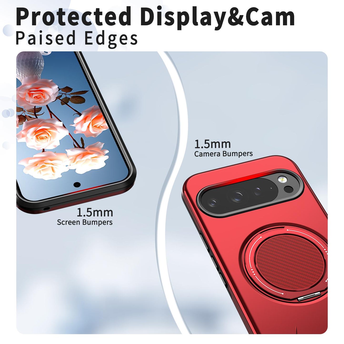 For Google Pixel 10 Pro XL Kalebol Magnetic MagSafe Rotation Holder PC Phone Case(Red)