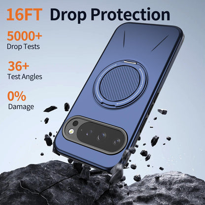 For Google Pixel 10 Pro XL Kalebol Magnetic MagSafe Rotation Holder PC Phone Case(Blue)