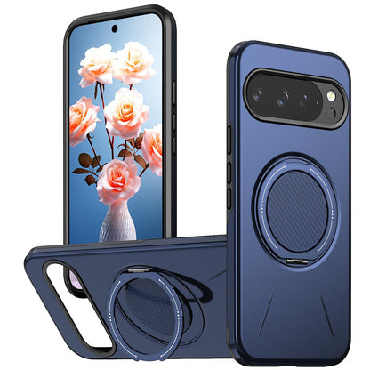 For Google Pixel 10 Pro Kalebol Magnetic MagSafe Rotation Holder PC Phone Case(Blue)