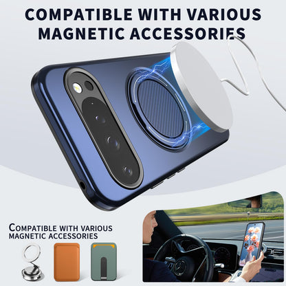 For Google Pixel 10 Pro Kalebol Magnetic MagSafe Rotation Holder PC Phone Case(Blue)