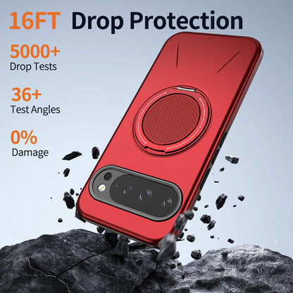 For Google Pixel 10 Kalebol Magnetic MagSafe Rotation Holder PC Phone Case(Red)