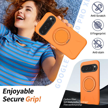 For Google Pixel 10 Kalebol Magnetic MagSafe Rotation Holder PC Phone Case(Orange)