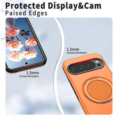 For Google Pixel 10 Kalebol Magnetic MagSafe Rotation Holder PC Phone Case(Orange)