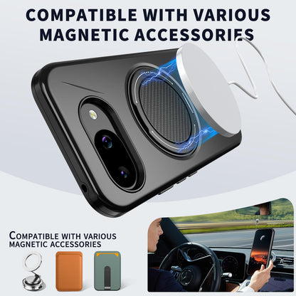 For Google Pixel 10a Kalebol Magnetic MagSafe Rotation Holder PC Phone Case(Black)
