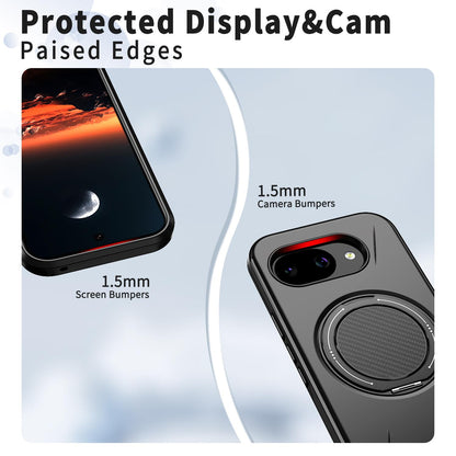 For Google Pixel 10a Kalebol Magnetic MagSafe Rotation Holder PC Phone Case(Black)