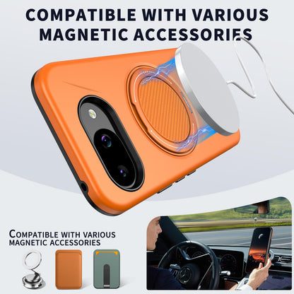 For Google Pixel 10a Kalebol Magnetic MagSafe Rotation Holder PC Phone Case(Orange)