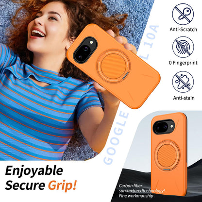 For Google Pixel 10a Kalebol Magnetic MagSafe Rotation Holder PC Phone Case(Orange)