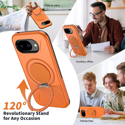 For Google Pixel 10a Kalebol Magnetic MagSafe Rotation Holder PC Phone Case(Orange)
